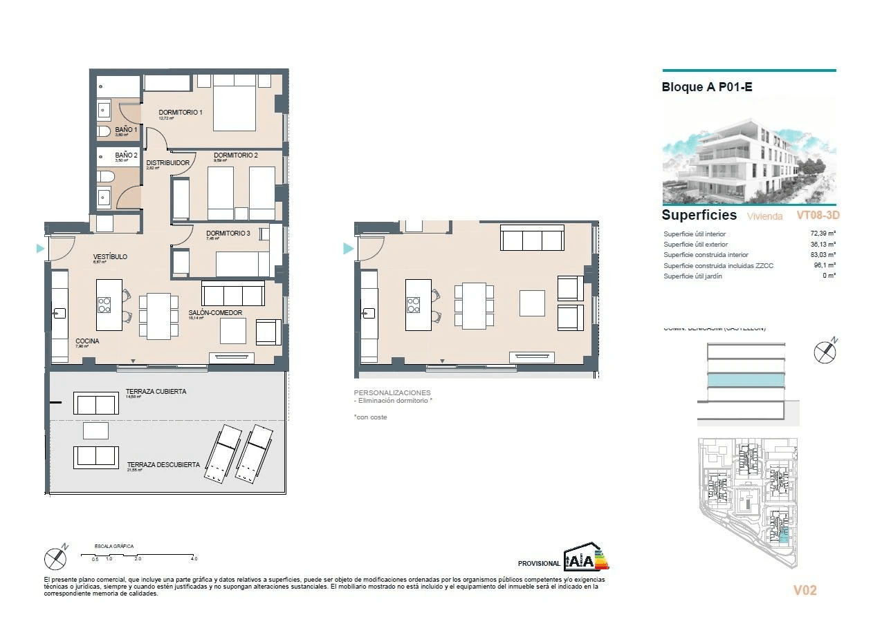 Apartamento en venta en Benicassim