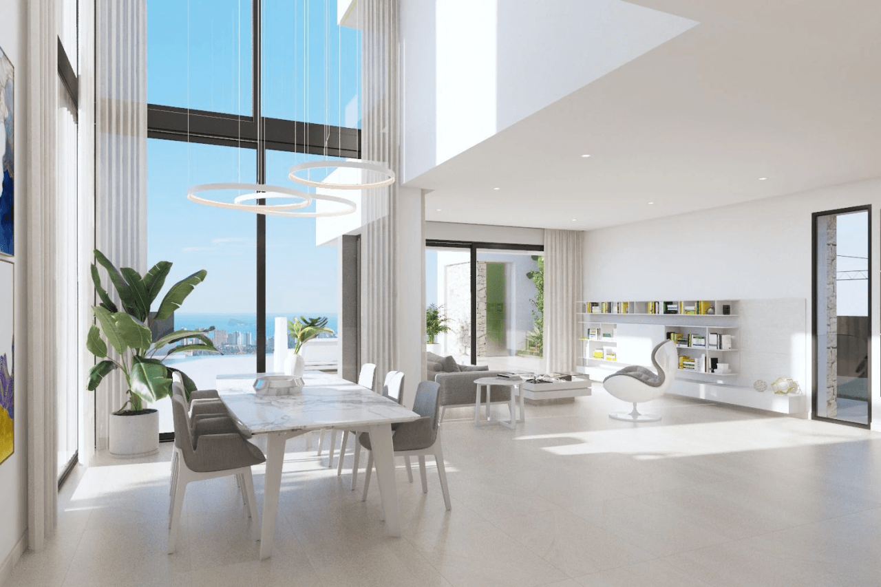 Luxury villa with panoramic views of the sea and Benidorm