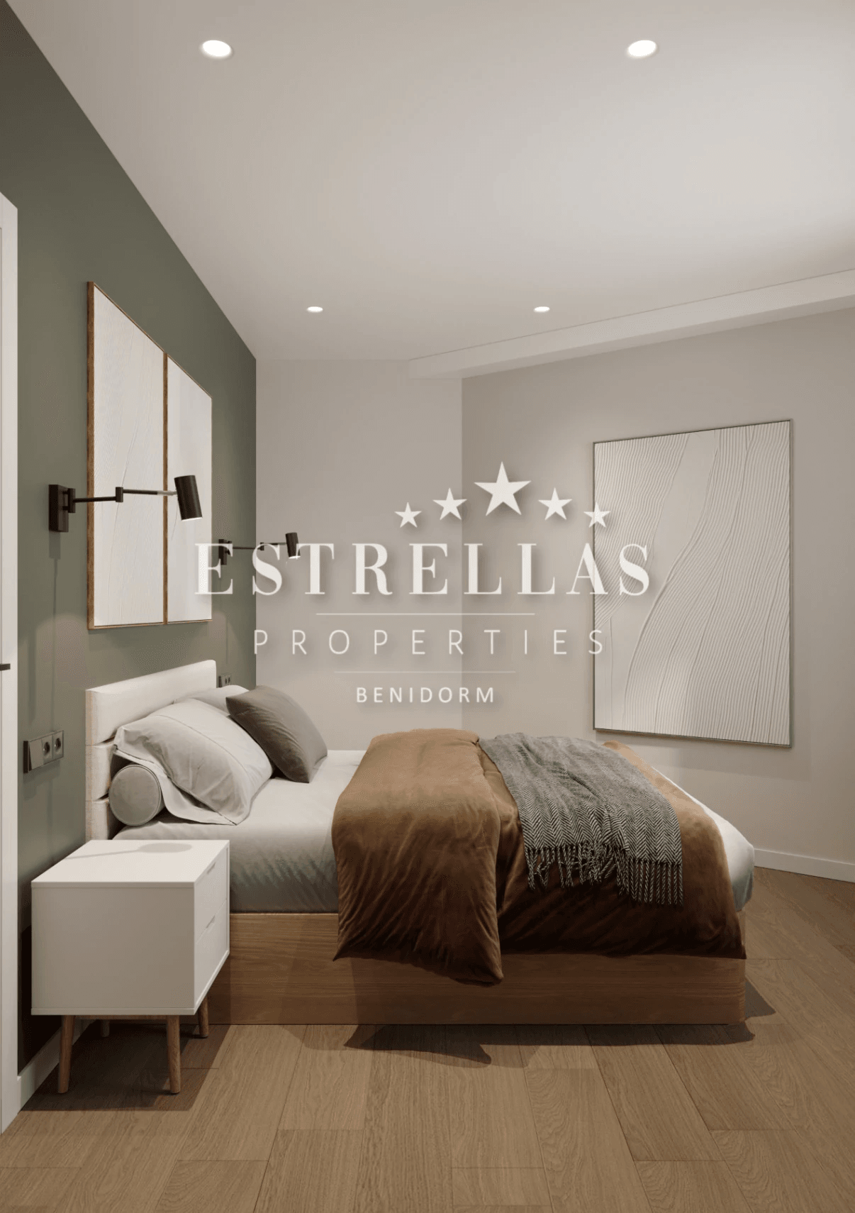 Gerestyled appartement in Benidorm dichtbij Playa de Poniente met zwembad en op het zuiden gericht.