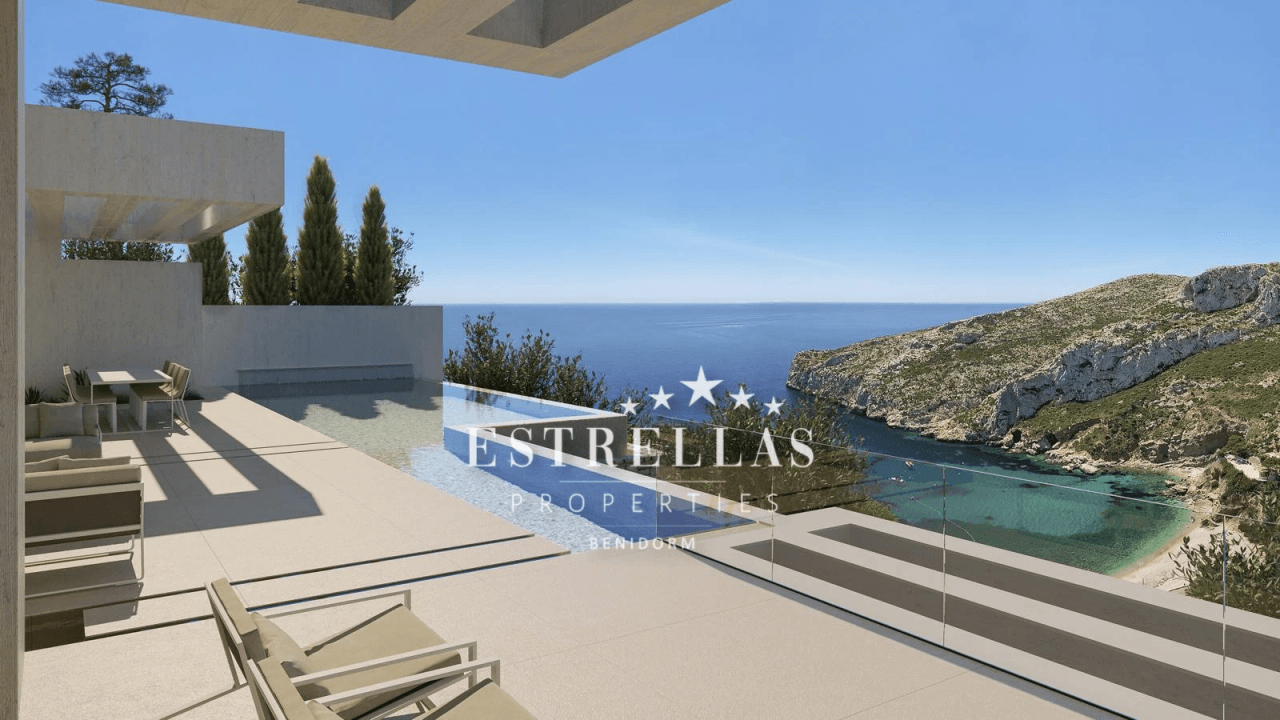 Zeitgenössische Luxusvilla mit Panoramameerblick an der Costa Blanca