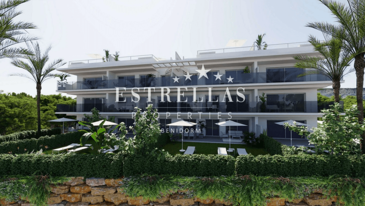 Apartamento de obra nueva en primera planta con amplia terraza en Finestrat – 1 dormitorio, 1 baño