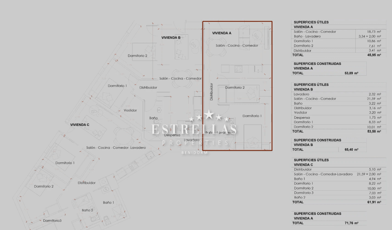 Inversión inmobiliaria en Benidorm con 3 apartamentos reformados, piscinas, pista de tenis y alta demanda cerca de Playa de Poniente