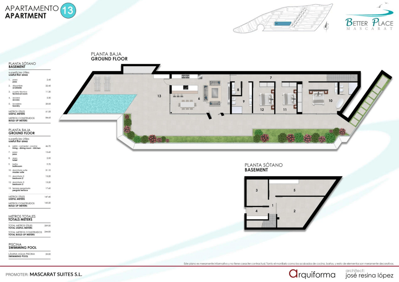 Apartamento en venta en Calpe